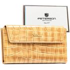 Portfel, beżowy, skóra ekologiczna, Peterson