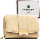 Portfel, beżowy, skóra ekologiczna, Peterson