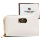 Portfel, biały, skóra ekologiczna, RFID, Peterson
