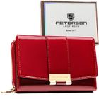 Portfel, bordowy, skóra ekologiczna, Peterson