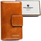 Portfel, brązowy, skóra ekologiczna, Peterson