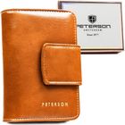Portfel, brązowy, skóra ekologiczna, Peterson