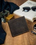 Portfel, brązowy, skórzany, Forever Young