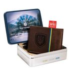 Portfel, brązowy, skórzany, Peterson