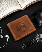 Portfel, brązowy, skórzany, Peterson