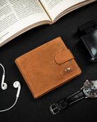 Portfel, brązowy, skórzany, RFID, Peterson