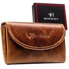 Portfel, brązowy, skórzany, RFID, Rovicky