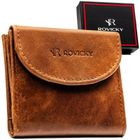 Portfel, brązowy, skórzany, Rovicky