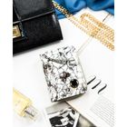 Portfel, czarno-biały, skórzany, Peterson