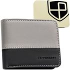 Portfel, czarno-szary, skóra ekologiczna, Peterson