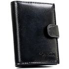 Portfel, czarny, skóra ekologiczna, 4U Cavaldi