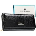 Portfel, czarny, skóra naturalna i ekologiczna, Peterson