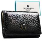 Portfel, czarny, skóra naturalna i ekologiczna, Peterson