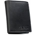 Portfel, czarny, skórzany, 4U Cavaldi