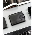 Portfel, czarny, skórzany, 4U Cavaldi