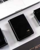 Portfel, czarny, skórzany, Peterson