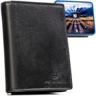 Portfel, czarny, skórzany, Peterson