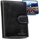 Portfel, czarny, skórzany, Peterson