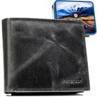 Portfel, czarny, skórzany, RFID, Peterson