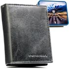 Portfel, czarny, skórzany, RFID, Peterson
