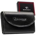 Portfel, czarny, skórzany, RFID, Rovicky
