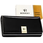 Portfel, czarny, skórzany, Rovicky