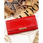 Portfel, czerwony, skóra ekologiczna, Peterson