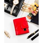 Portfel, czerwony, skóra ekologiczna, Peterson