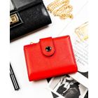 Portfel, czerwony, skóra ekologiczna, Peterson