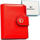 Portfel, czerwony, skóra ekologiczna, Rovicky