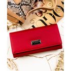 Portfel, czerwony, skóra naturalna i ekologiczna, Peterson