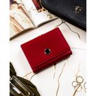 Portfel, czerwony, skóra naturalna i ekologiczna, Peterson