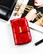 Portfel, czerwony, skórzany, Peterson