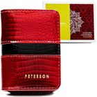 Portfel, czerwony, skórzany, Peterson