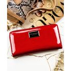 Portfel, czerwony, skórzany, Peterson