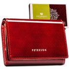 Portfel, czerwony, skórzany, Peterson