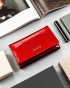 Portfel, czerwony, skórzany, Rovicky