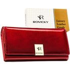 Portfel, czerwony, skórzany, Rovicky