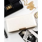 Portfel, ecru, skóra ekologiczna, Peterson