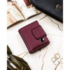 Portfel, fioletowy, skóra naturalna i ekologiczna, Peterson