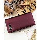 Portfel, fioletowy, skóra naturalna i ekologiczna, Peterson