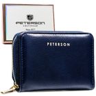 Portfel, granatowy, skóra ekologiczna, Peterson