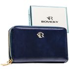 Portfel-piórnik, granatowy, skóra ekologiczna, Rovicky