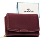 Portfel, śliwkowy, skóra ekologiczna, RFID, Rovicky