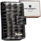 Portfel, szary, skóra ekologiczna, Peterson