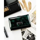 Portfel, zielony, skóra ekologiczna, Peterson