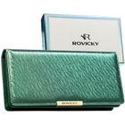 Portfel, zielony, skóra ekologiczna, RFID, Rovicky