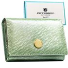 Portfel, zielony, skóra naturalna i ekologiczna, Peterson