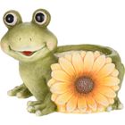 ProGarden, donica ogrodowa ze słonecznikiem, żaba, 25 cm, ceramika