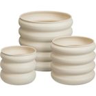 Progarden, zestaw 3 stalowych doniczek na kwiaty